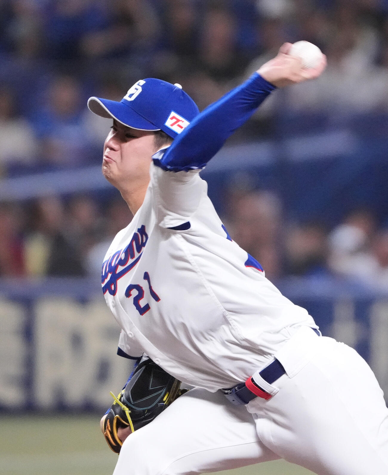 プロ野球交流戦中日対楽天　1回表、登板する中日先発の金丸夢斗（撮影・森本幸一）＝2026年5月28日