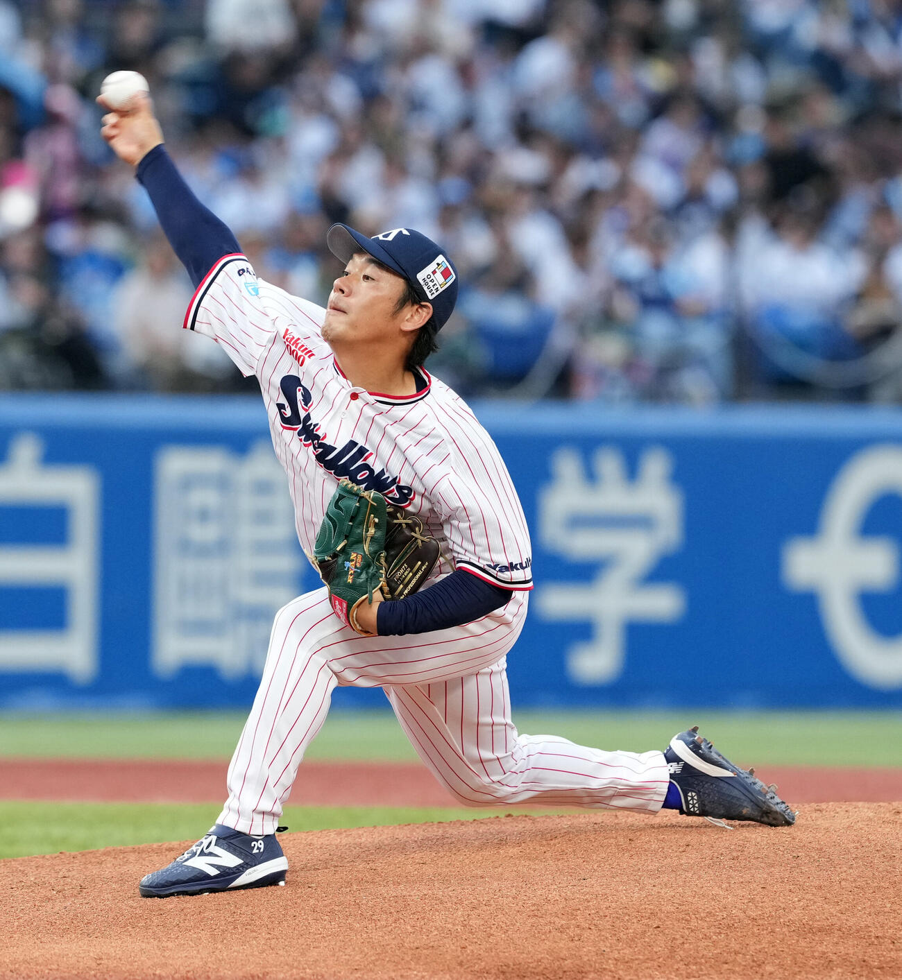 ヤクルト対西武　ヤクルト先発の小川泰弘（撮影・たえ見朱実）