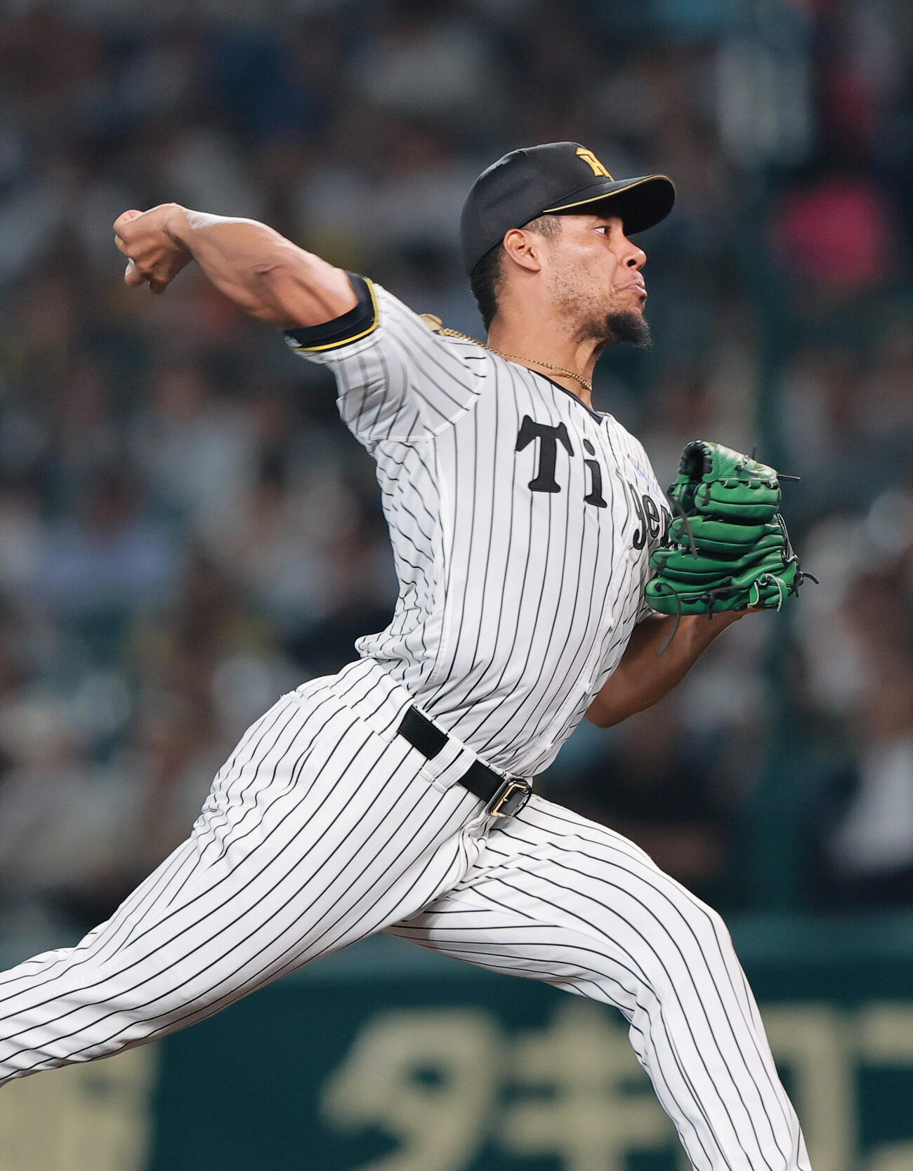 阪神対日本ハム　8回表に登板する阪神ダウリ・モレッタ（撮影・上山淳一）