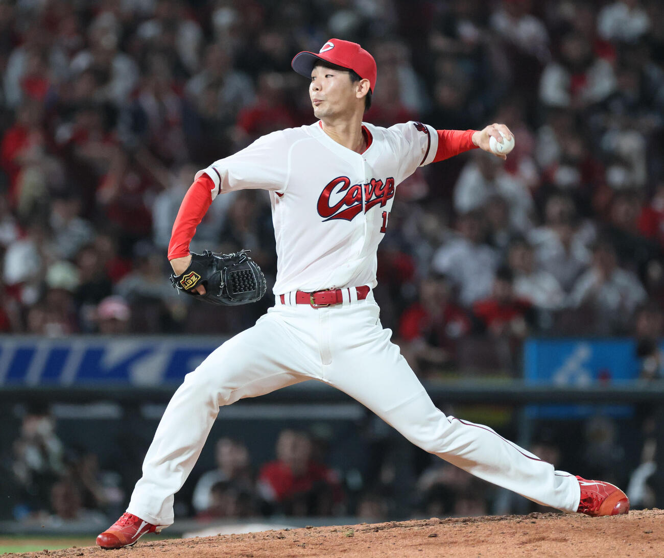 広島対ロッテ　9回表ロッテ、広島5番手の森浦大輔（撮影・加藤孝規）
