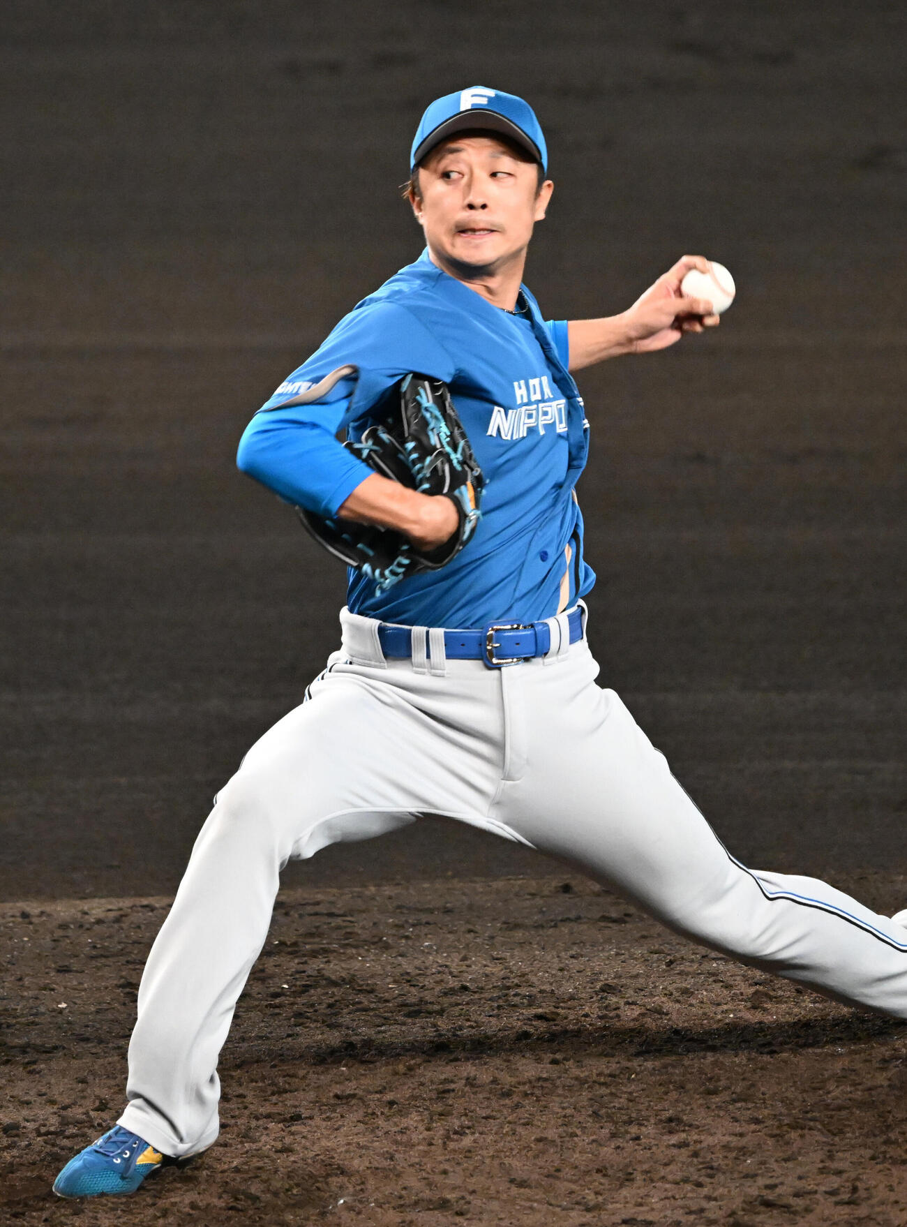 阪神対日本ハム8回に登板する日本ハム島本浩也（撮影・和賀正仁）＝2026年5月28日