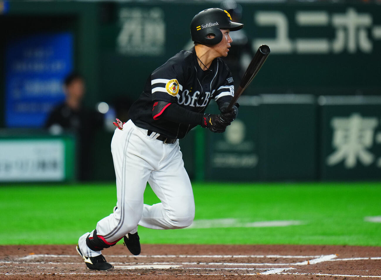 交流戦　巨人対ソフトバンク　6回表ソフトバンク1死二塁、適時打を放つ庄子雄大（撮影・垰建太）