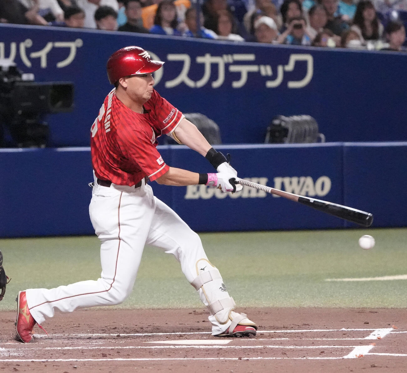 プロ野球交流戦中日対楽天　2回表楽天無死一、三塁、三ゴロに倒れる村林一輝（撮影・森本幸一）＝2026年5月28日