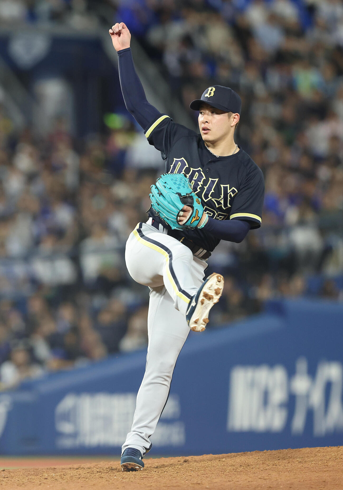 DeNA対オリックス　7回、2番手で登板し力投するオリックス吉田輝星（撮影・河田真司）