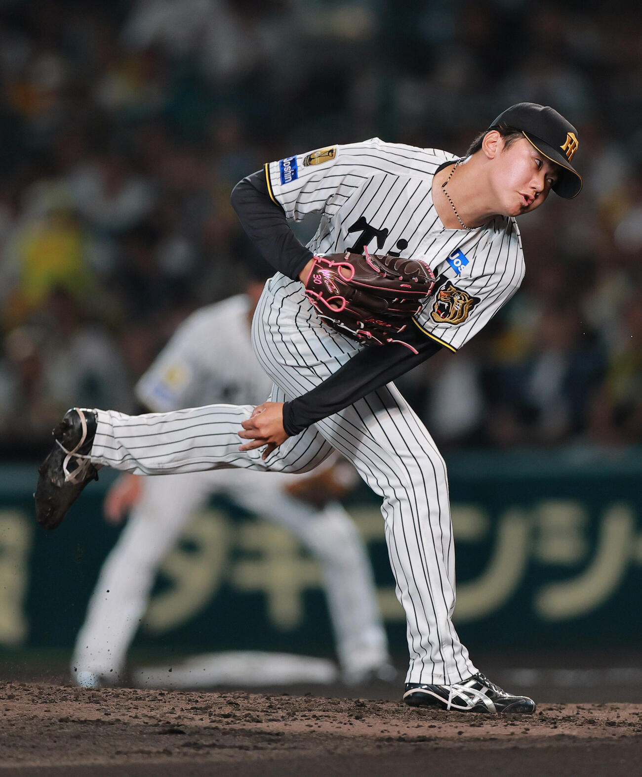 阪神対日本ハム　6回表に登板する阪神門別啓人（撮影・上山淳一）＝2026年5月28日