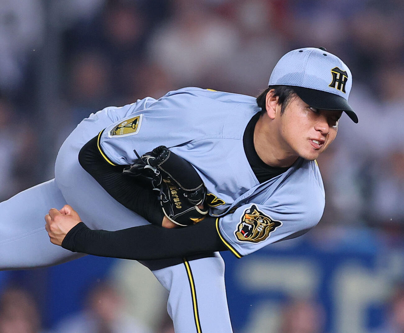 ロッテ対阪神　力投する阪神高橋遥人（撮影・藤尾明華）ZOZOマリンスタジアム