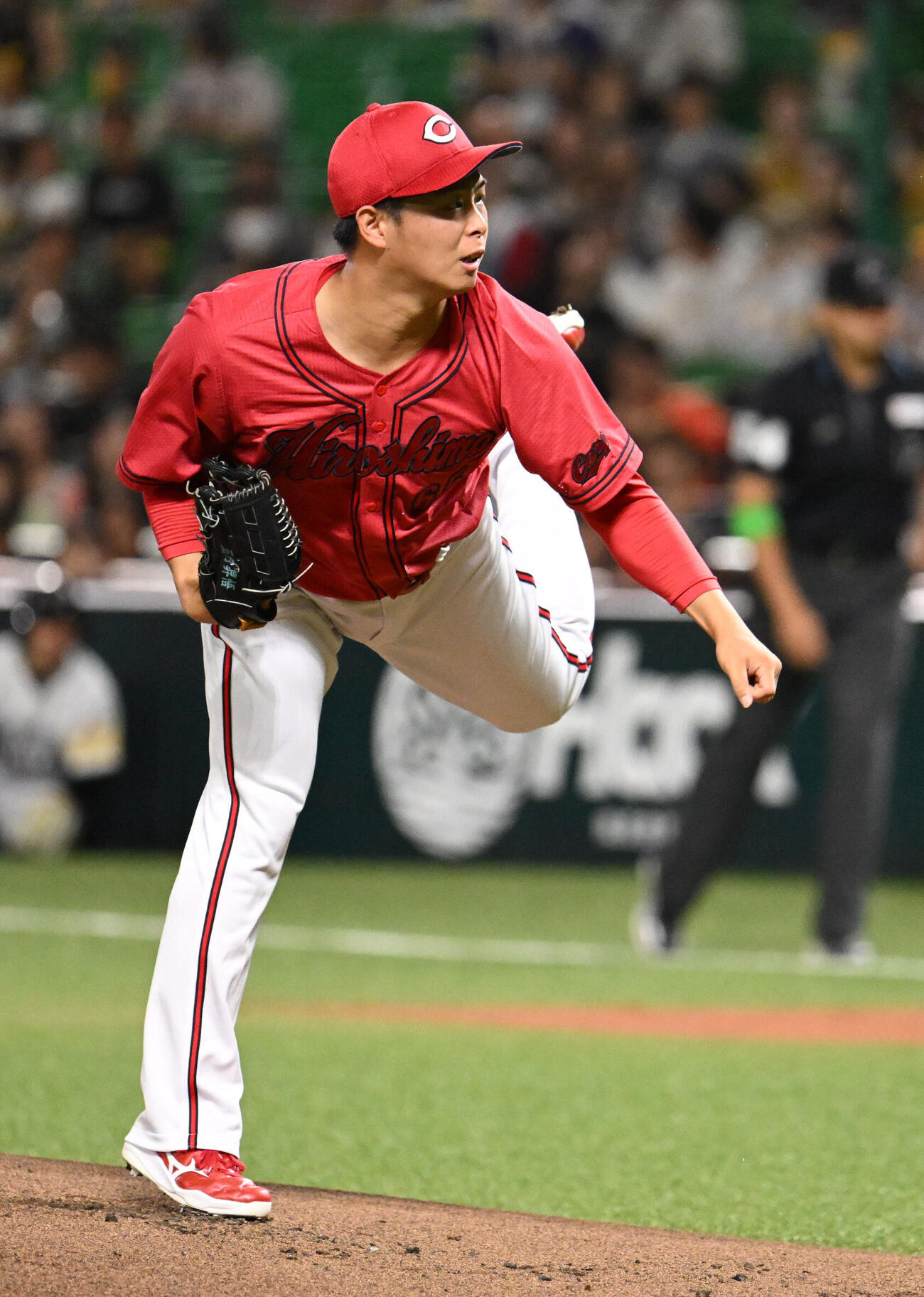 ソフトバンク対広島　広島先発の玉村昇悟（撮影・林敢治）