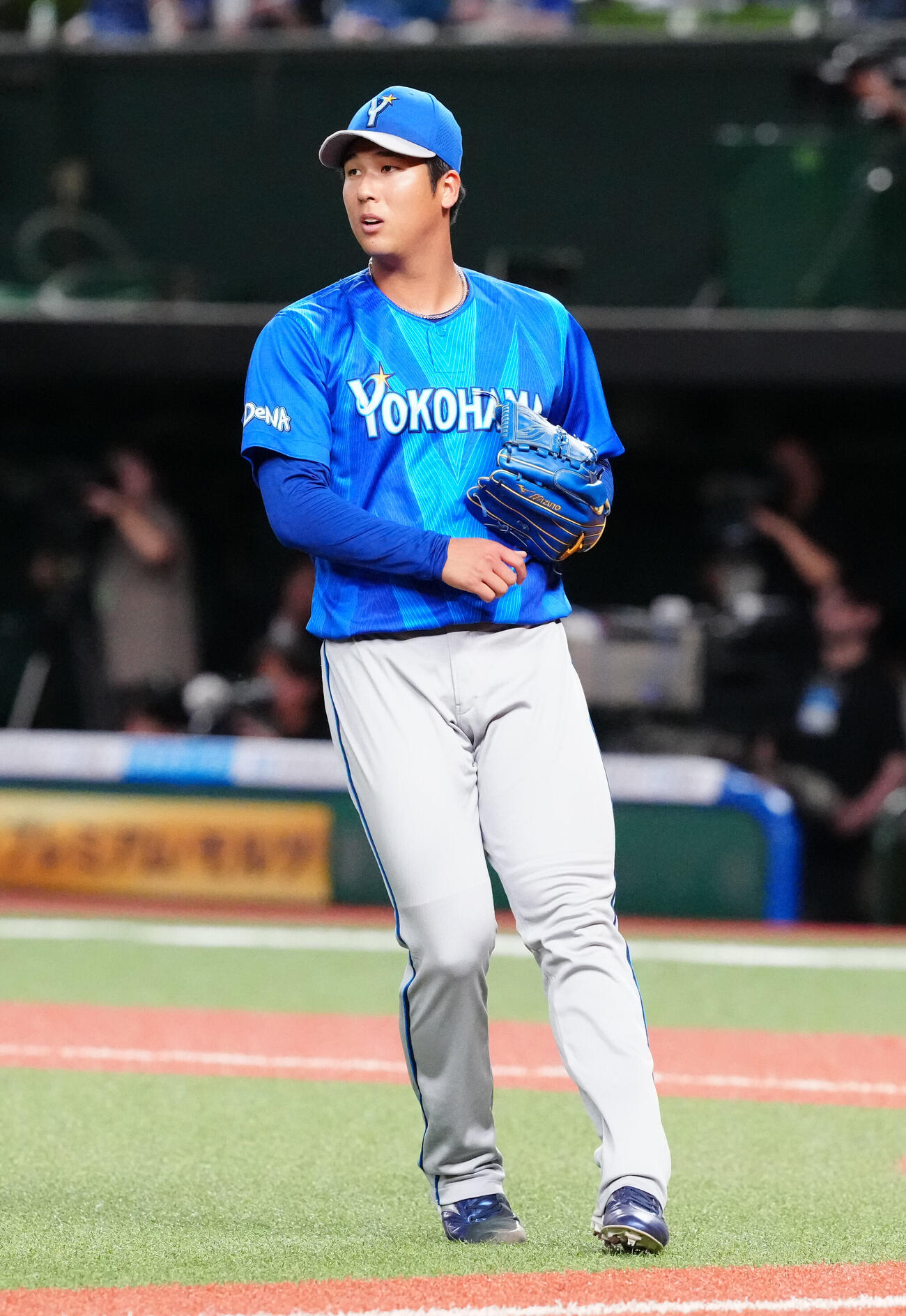 交流戦　西武対DeNA 3回裏西武2死一、二塁、源田壮亮に2点適時二塁打を浴びる島田舜也（撮影・江口和貴）