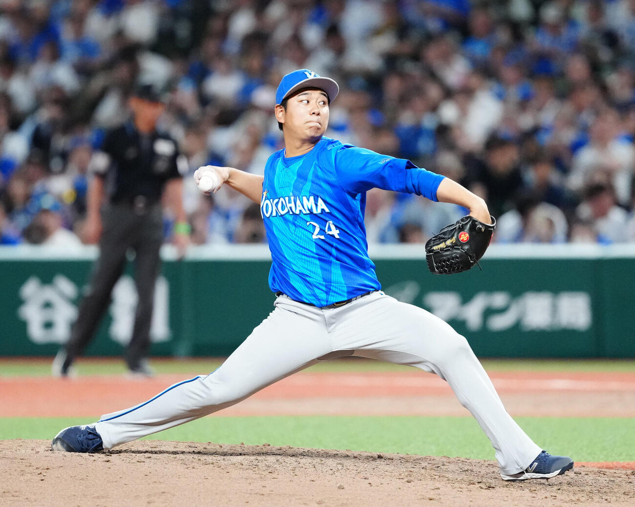 交流戦　西武対DeNA DeNA3番手の吉野光樹（撮影・江口和貴）