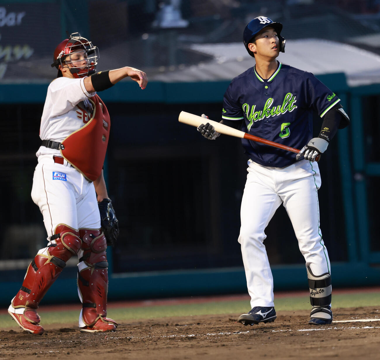 交流戦　楽天対ヤクルト　4回表ヤクルト無死、プロ初三振を喫する松下歩叶（撮影・水谷安孝）