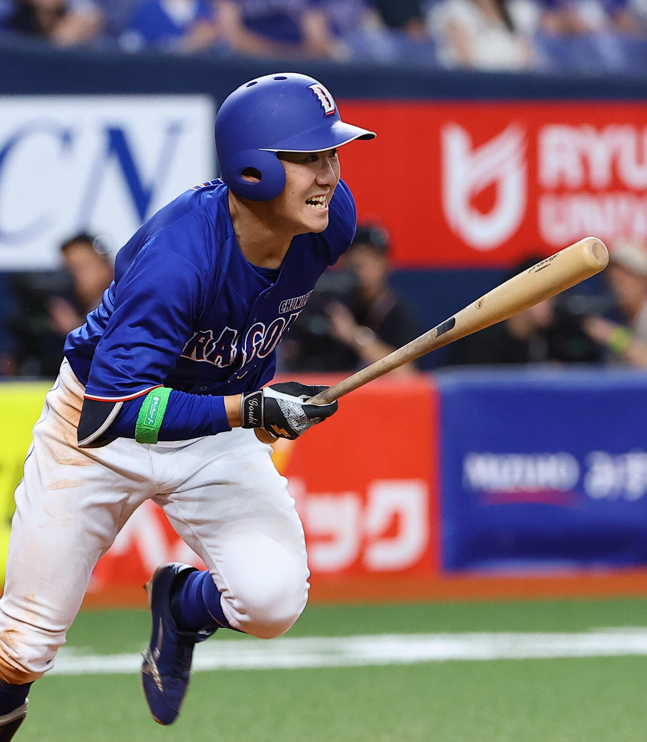 オリックス対中日　8回表中日1死二塁、尾田剛樹はプロ初安打を放つ（撮影・上田博志）＝2026年5月29日