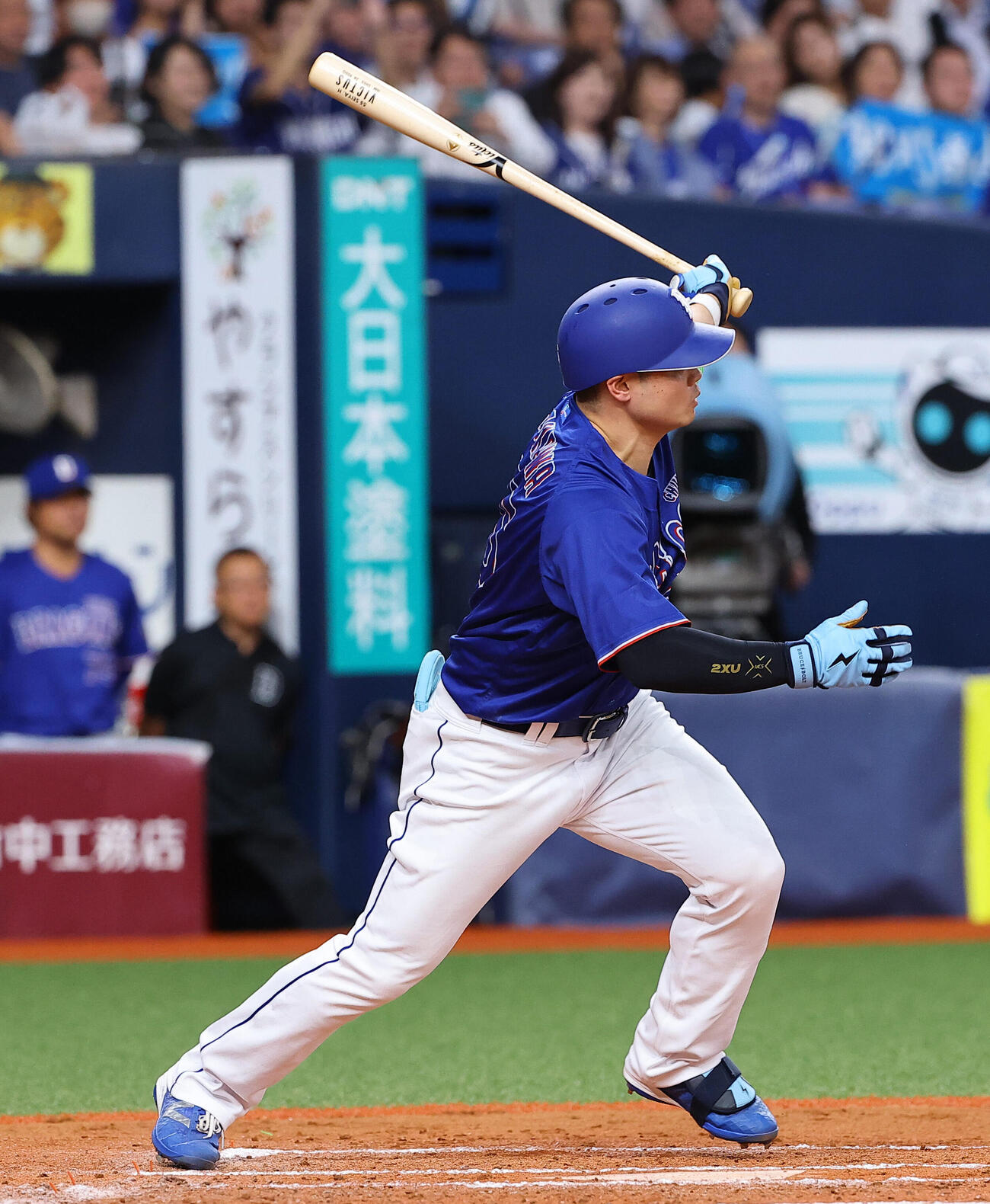 オリックス対中日　7回表中日2死満塁、細川成也は勝ち越し2点適時打を放つ（撮影・上田博志）＝2026年5月29日