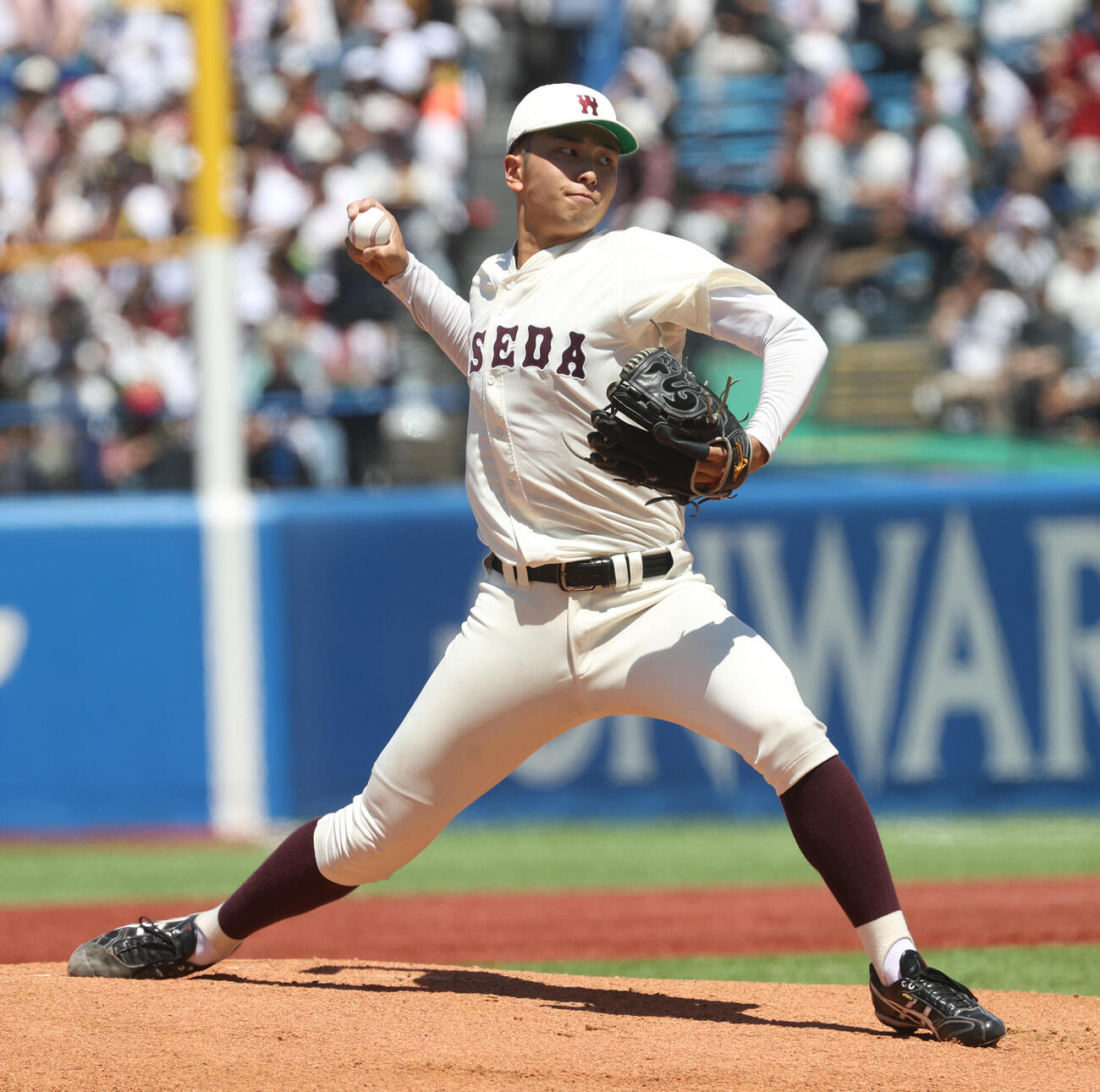 6大学野球　慶大対早大　先発した早大・高橋煌稀（撮影・柴田隆二）