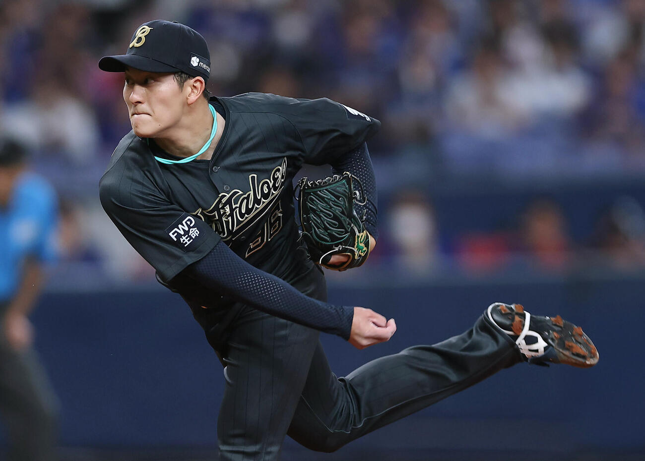 オリックス対中日　力投するオリックス先発の高島泰都（撮影・前田充）