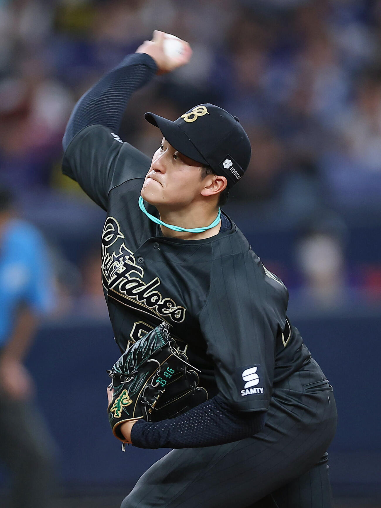 オリックス対中日　力投するオリックス先発の高島泰都（撮影・前田充）