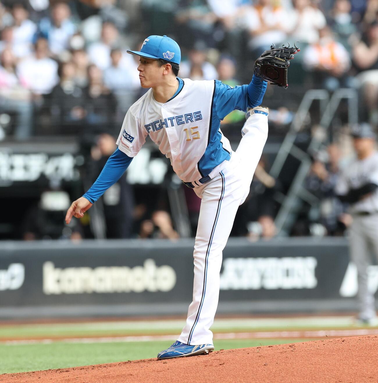 日本ハム対巨人　日本ハム先発の北山亘基（撮影・黒川智章）