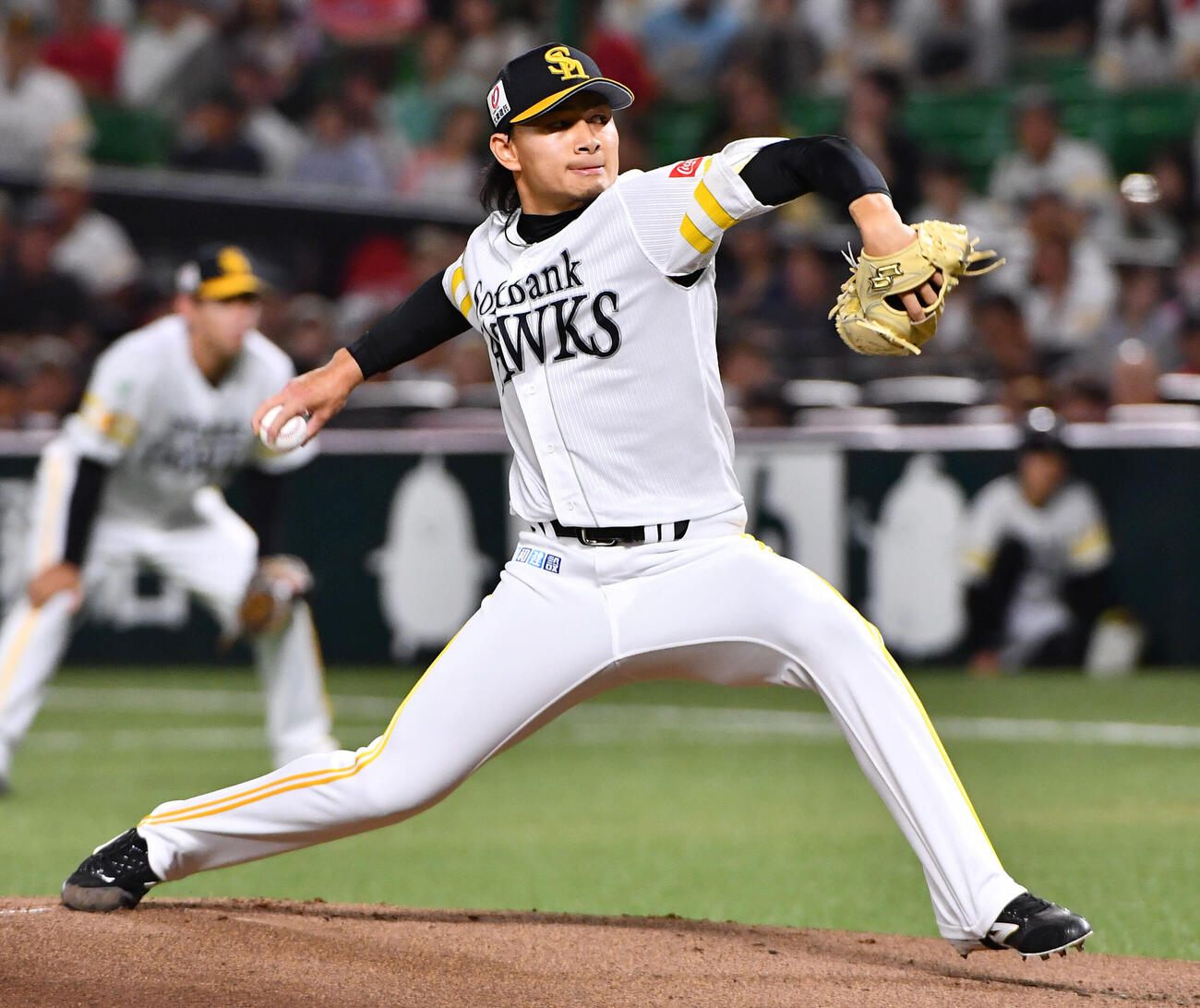 ソフトバンク対広島　ソフトバンク先発の徐若熙（撮影・岩下翔太）