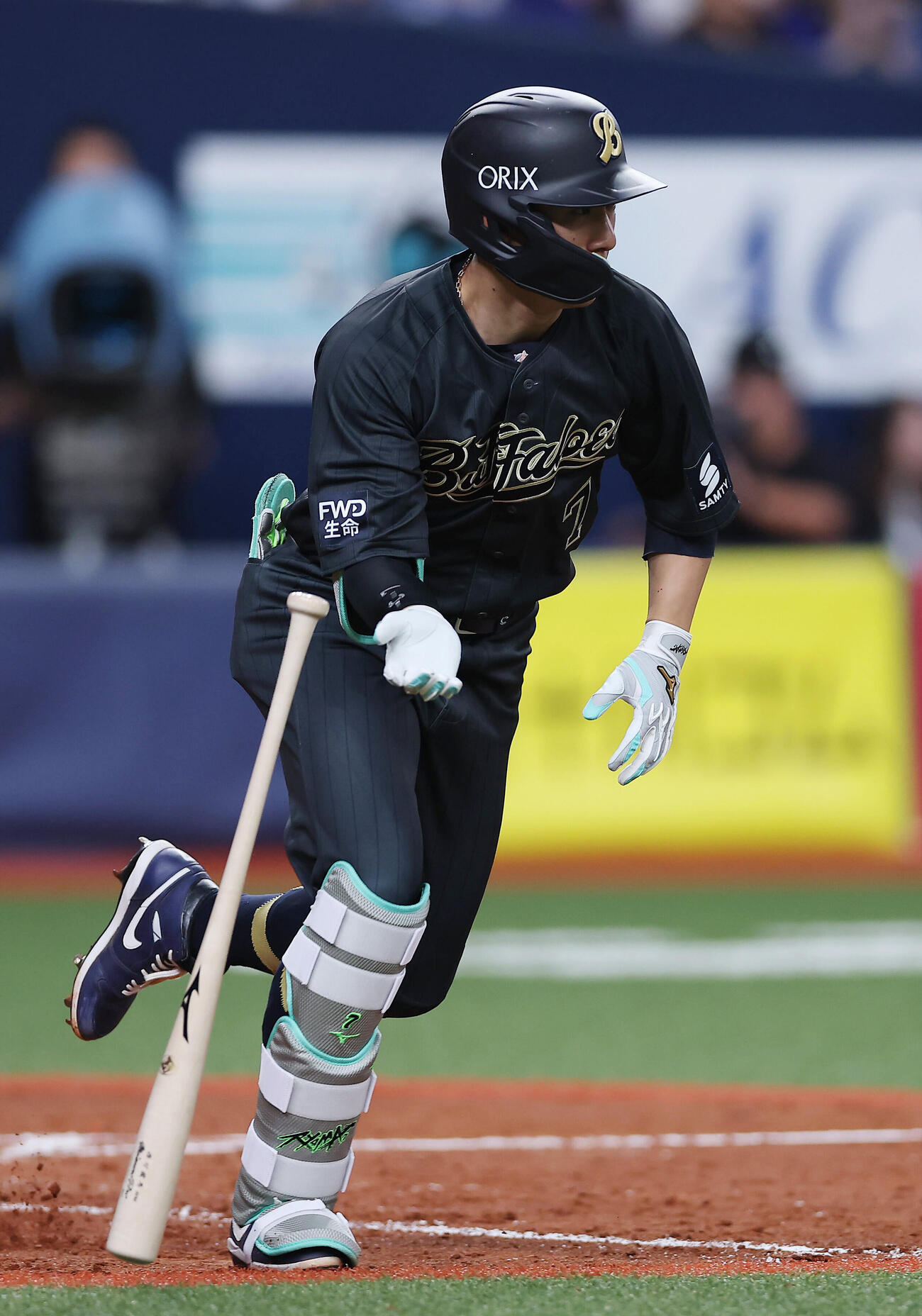 オリックス対中日　4回裏オリックス2死満塁、勝ち越し2点適時打を放つ西川龍馬（撮影・前田充）