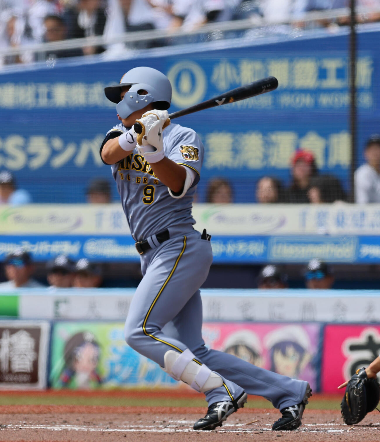 ロッテ対阪　4回表阪神2死、立石正広は中前打を放つ（撮影・藤尾明華）＝2026年5月31日、ZOZOマリンスタジアム