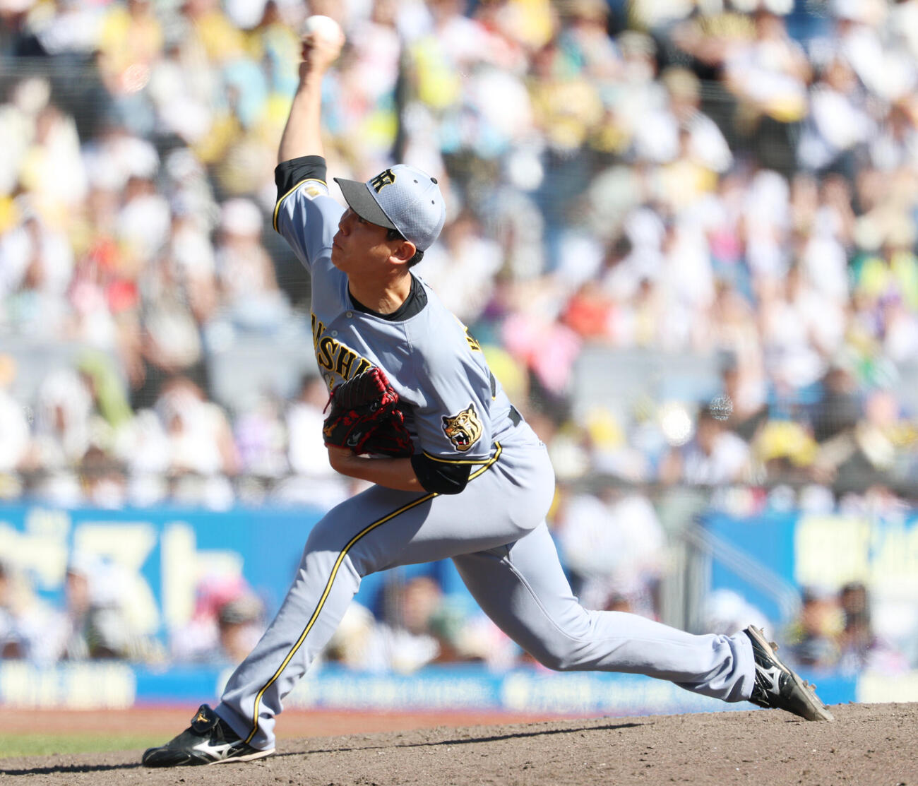 ロッテ対阪神　阪神2番手で登板し力投する畠世周（（撮影・増田悦実）