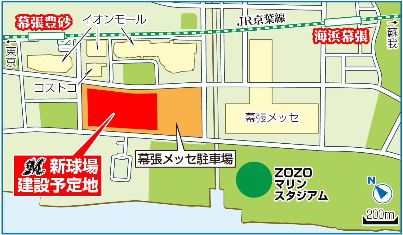 【イラスト】ロッテの新球場建設予定地マップ