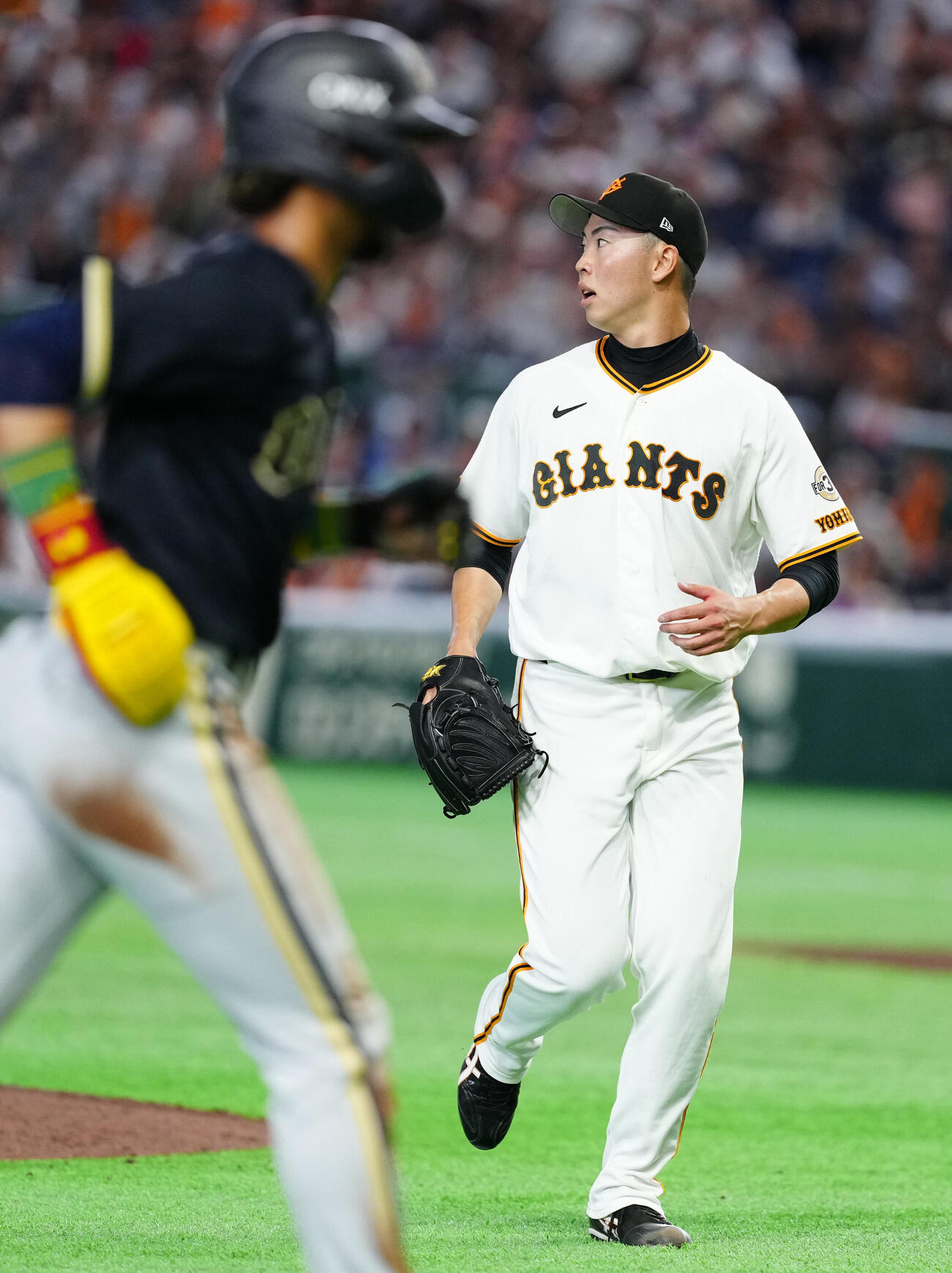 交流戦　巨人対オリックス　6回表オリックス無死一、三塁、中川圭太に先制適時打を浴びた森田駿哉（撮影・江口和貴）