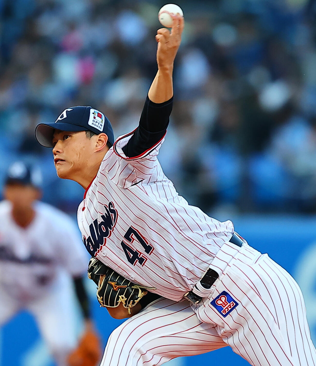 ヤクルト対ロッテ　ヤクルト先発の高橋奎二（撮影・野上伸悟）