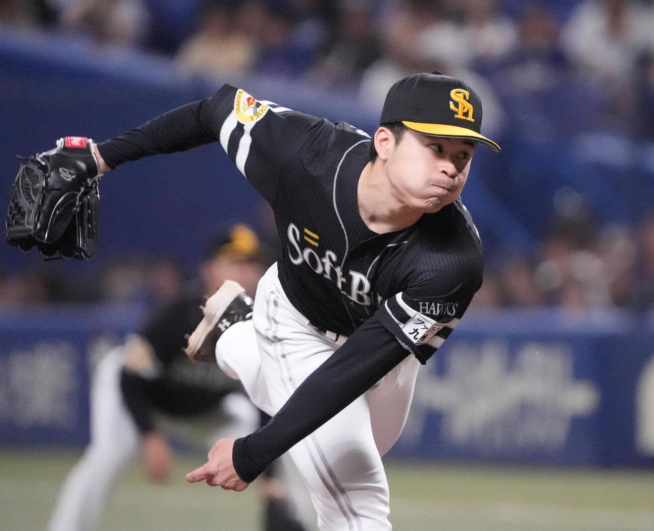プロ野球交流戦中日対ソフトバンク　ソフトバンク先発の松本晴（撮影・森本幸一）