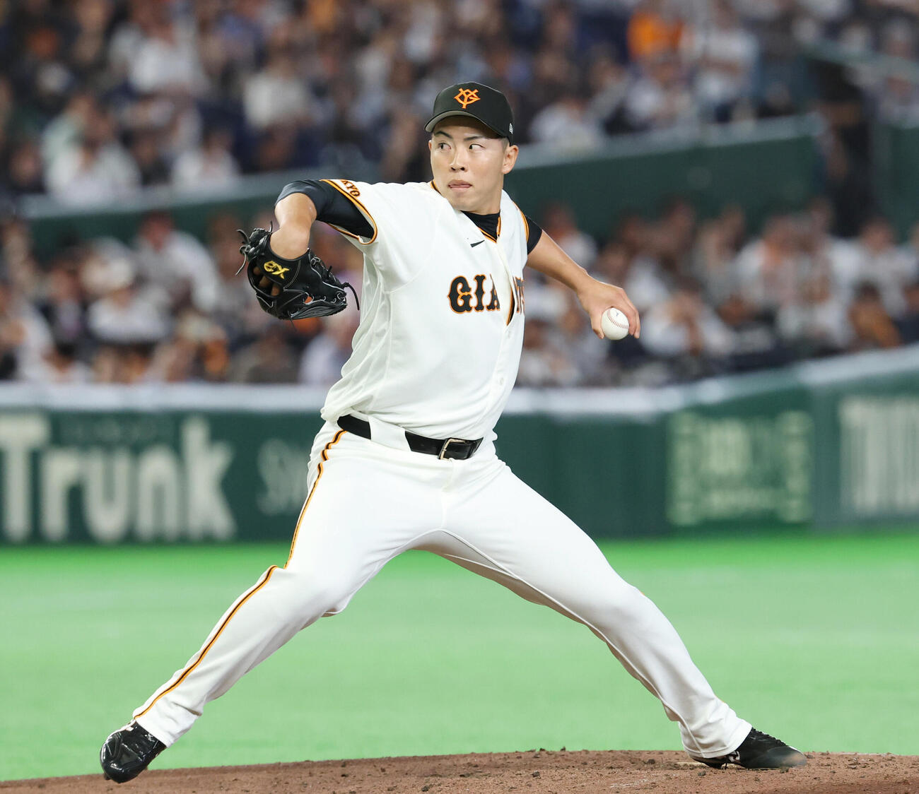 巨人対オリックス　巨人2番手として登板し力投する森田駿哉（撮影・増田悦実）