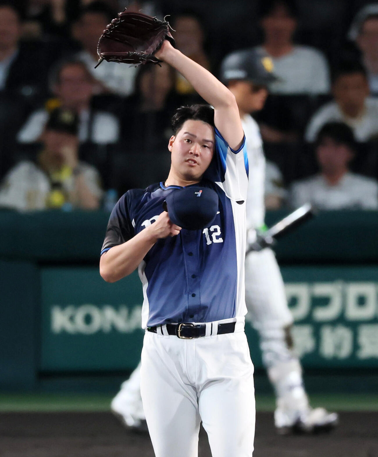 阪神対西武　6回裏阪神無死、渡辺勇太朗は..中野拓夢を三振に仕留める（撮影・加藤哉）2026年6月3日