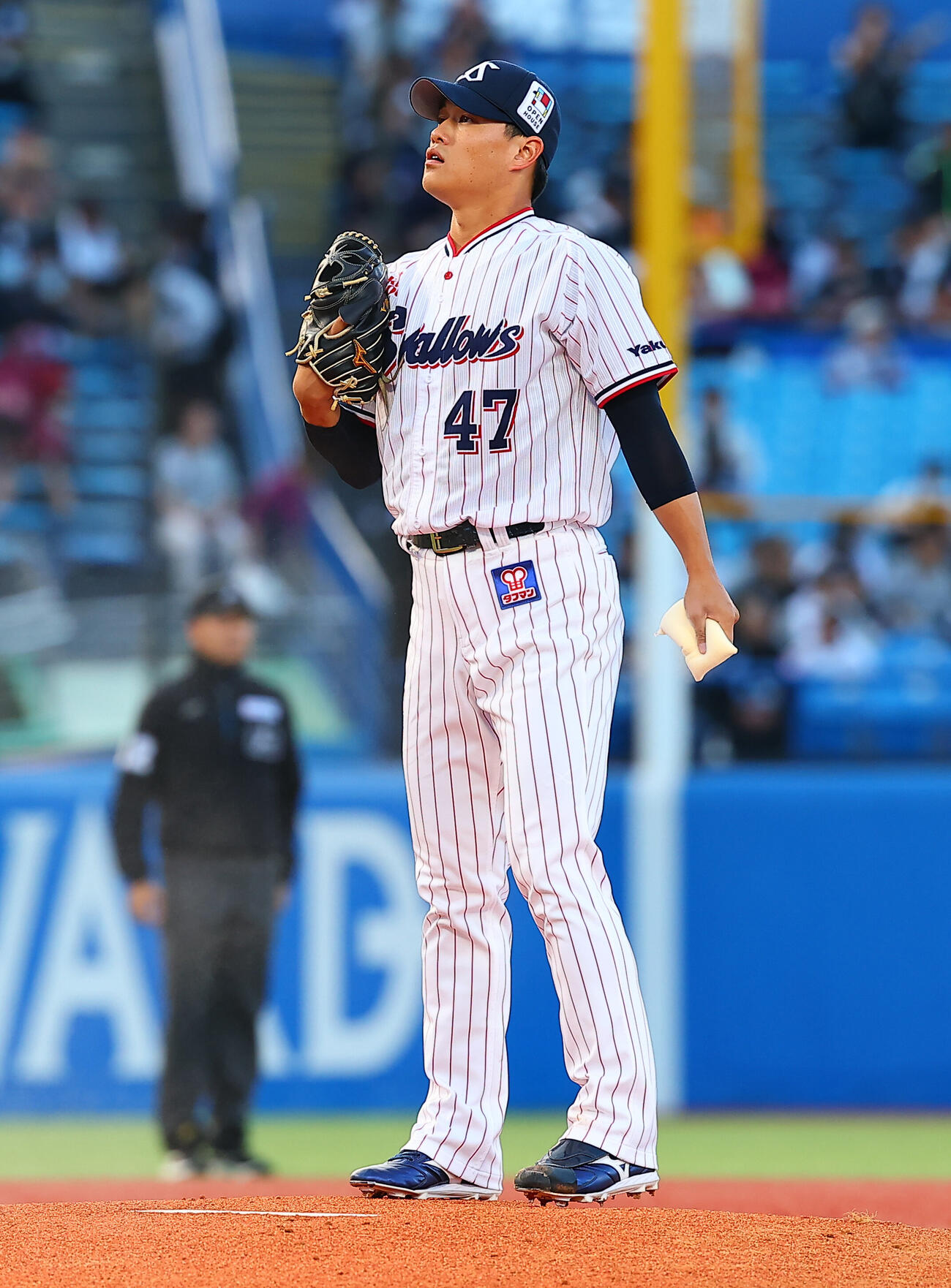 ヤクルト対ロッテ　1回表のマウンドに立つヤクルト先発の高橋奎二（撮影・野上伸悟）