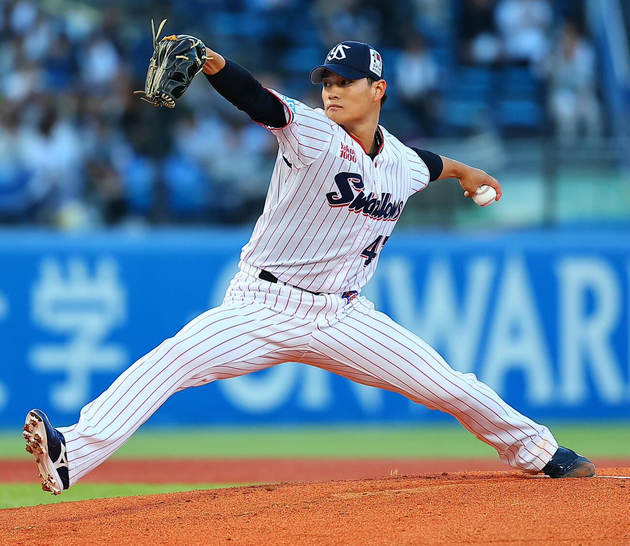 ヤクルト対ロッテ　ヤクルト先発の高橋奎二（撮影・野上伸悟）