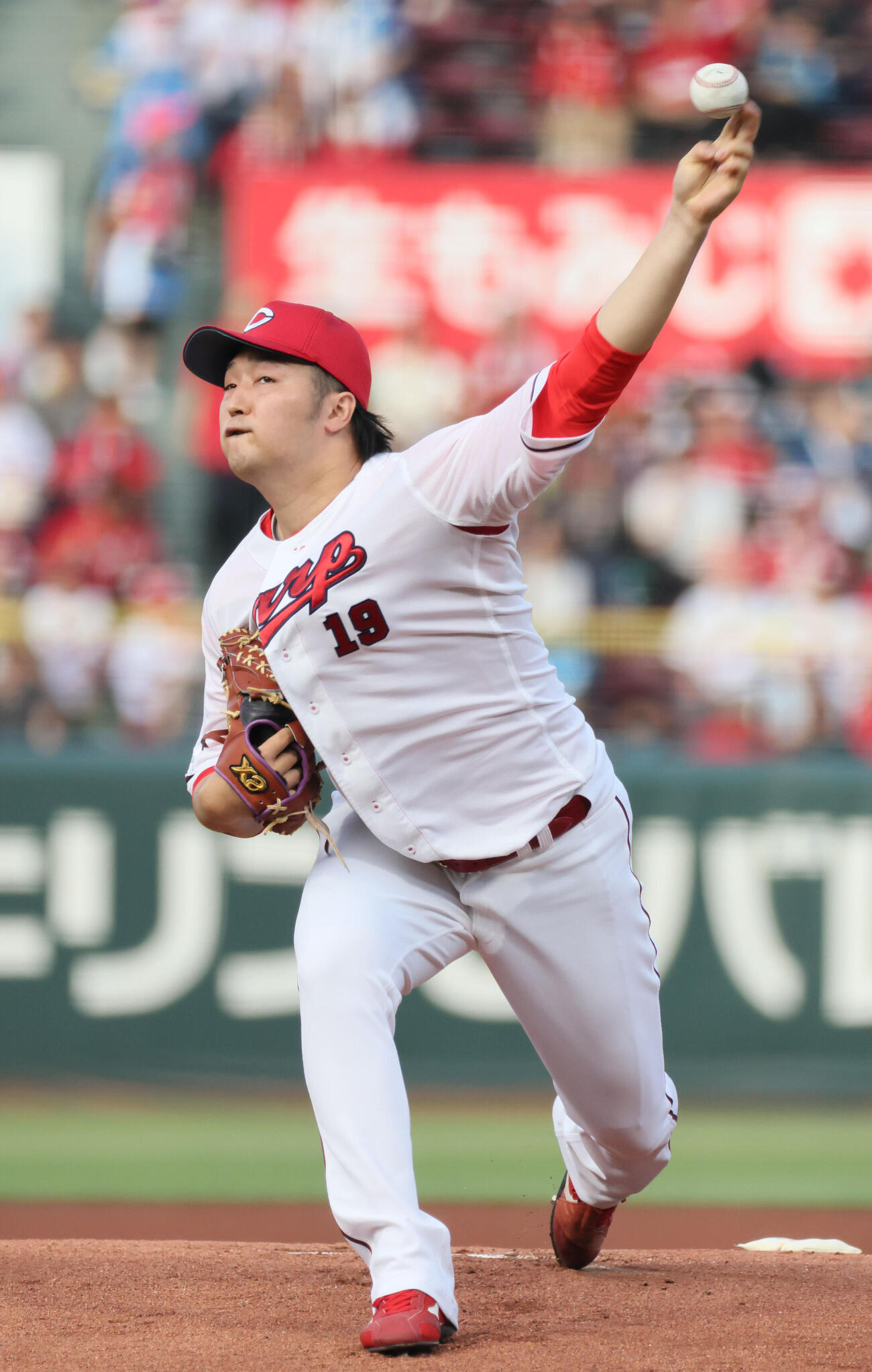 広島対日本ハム　広島先発の床田寛樹（撮影・加藤孝規）