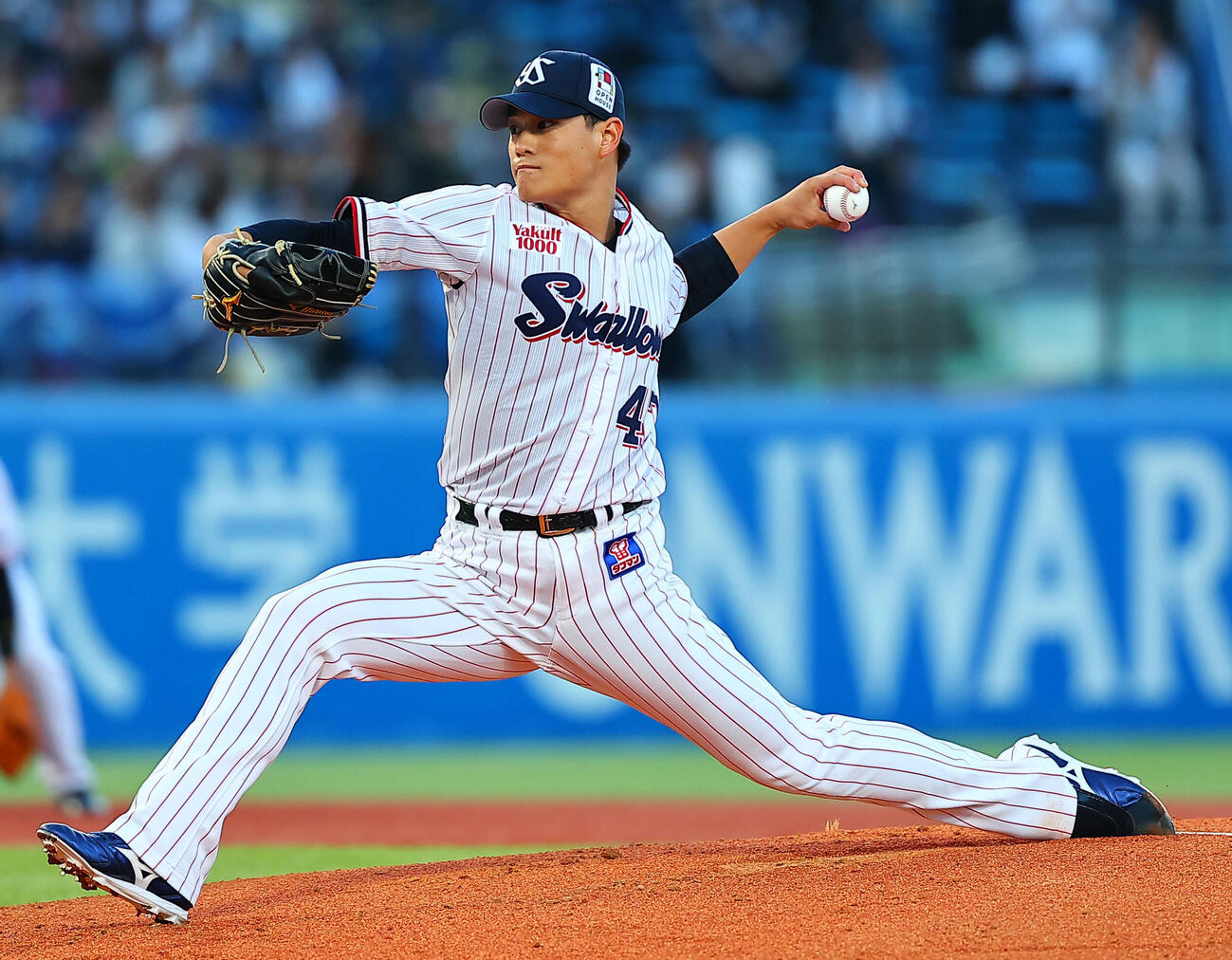 ヤクルト対ロッテ　ヤクルト先発の高橋奎二（撮影・野上伸悟）