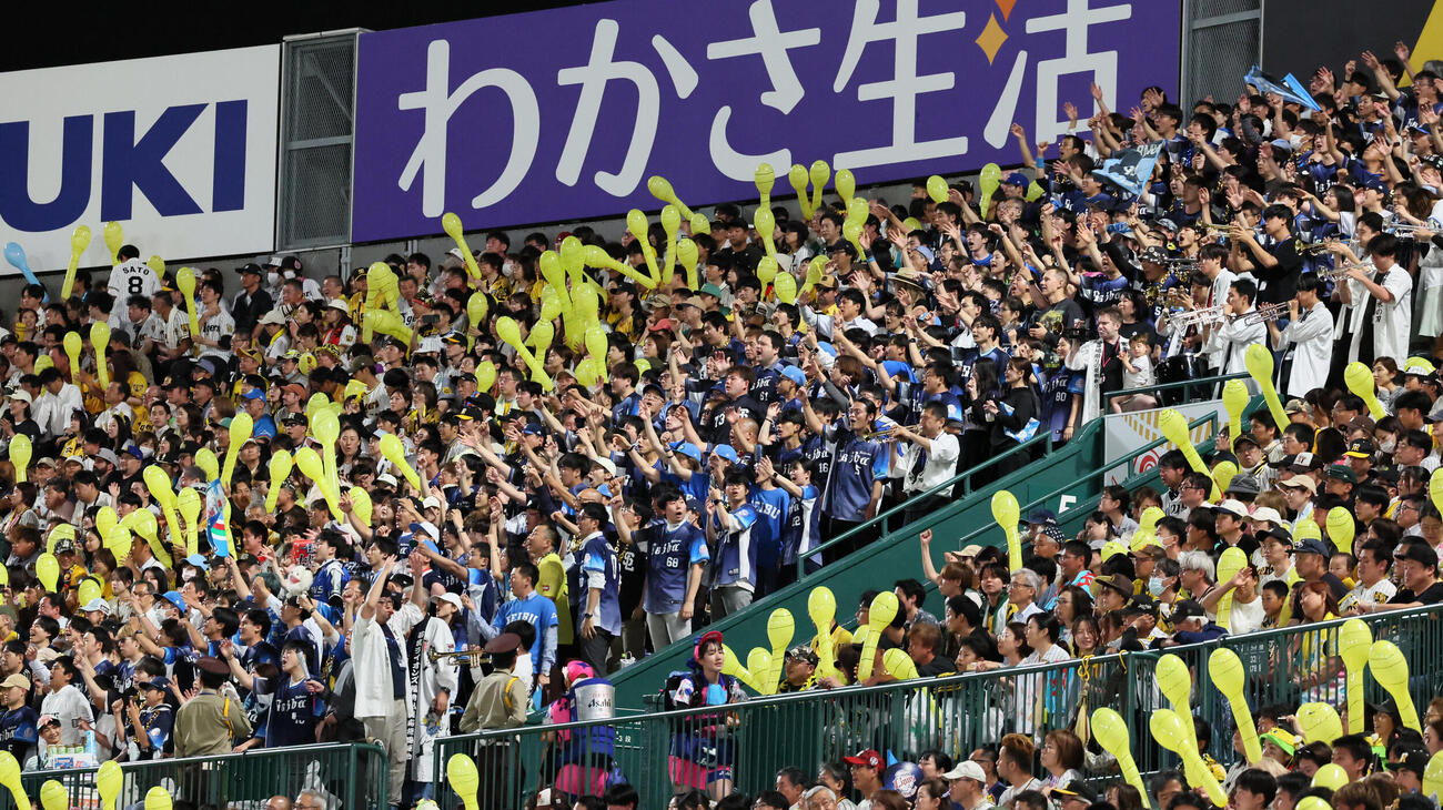 阪神対西武　声援を送る西武ファン（2026年6月撮影）