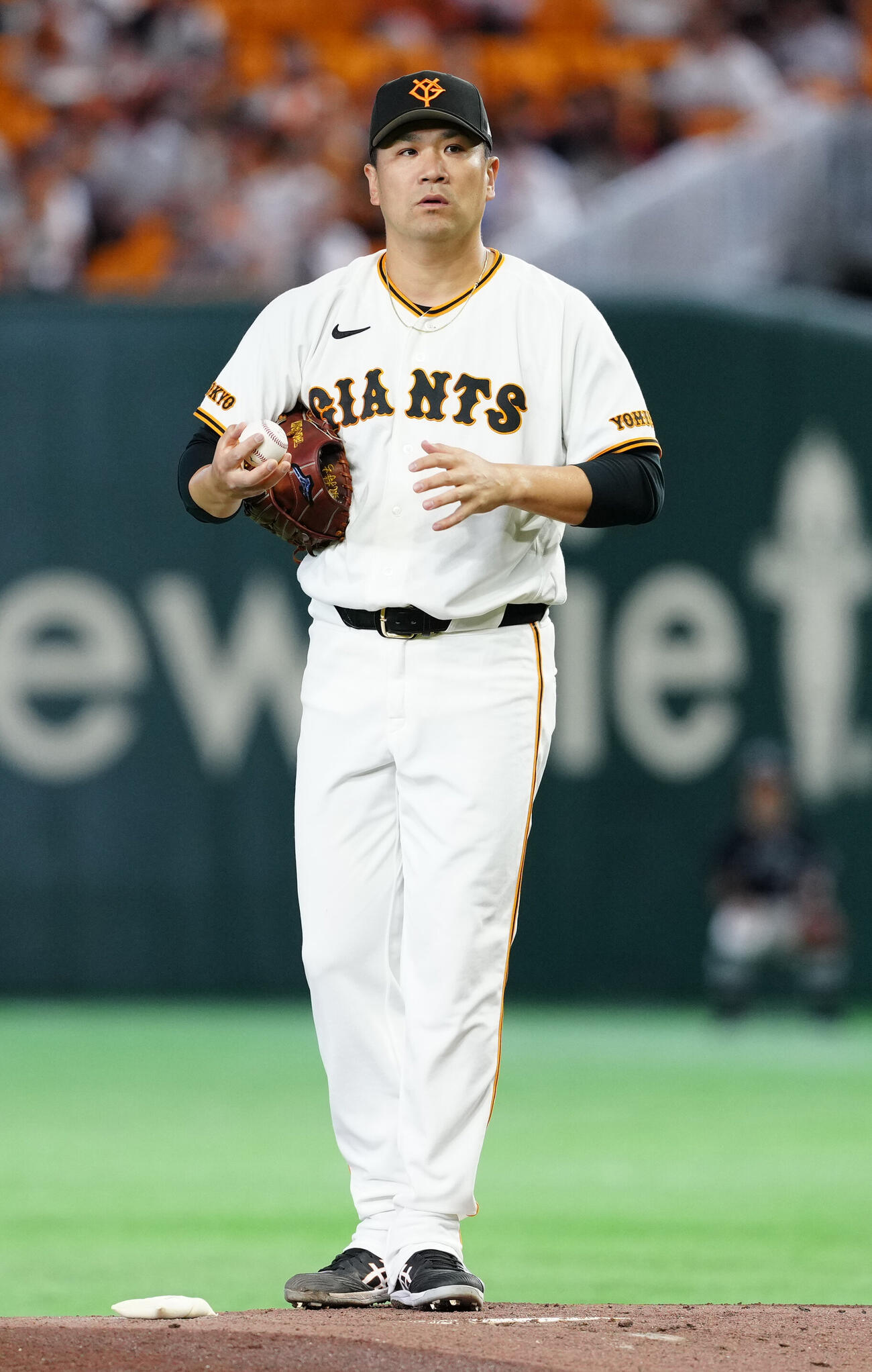 巨人対オリックス　1回表オリックス2死二塁、太田椋に先制適時打を浴びた田中将大（撮影・江口和貴）