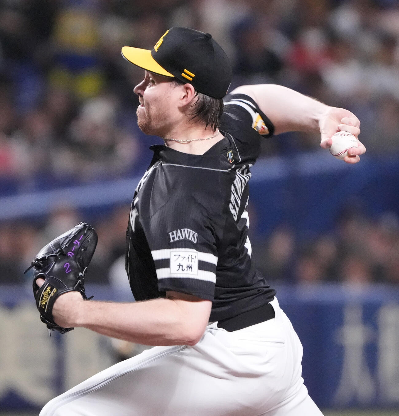 中日対ソフトバンク　ソフトバンク先発のカーター・スチュワート・ジュニア（撮影・森本幸一）
