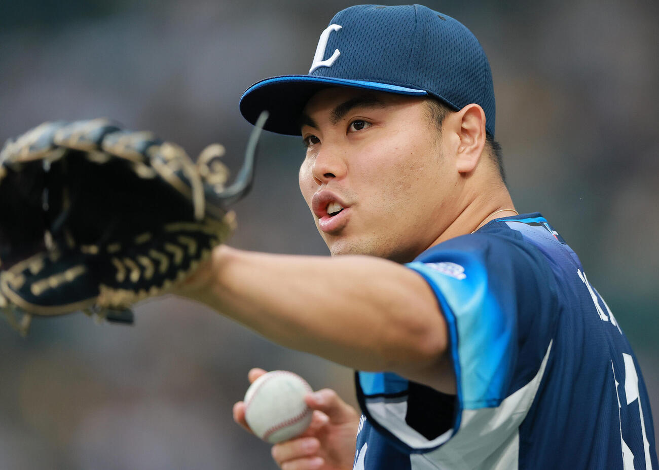 阪神対西武　阪神打線を7回4安打1失点と好投した西武平良海馬（撮影・上山淳一）