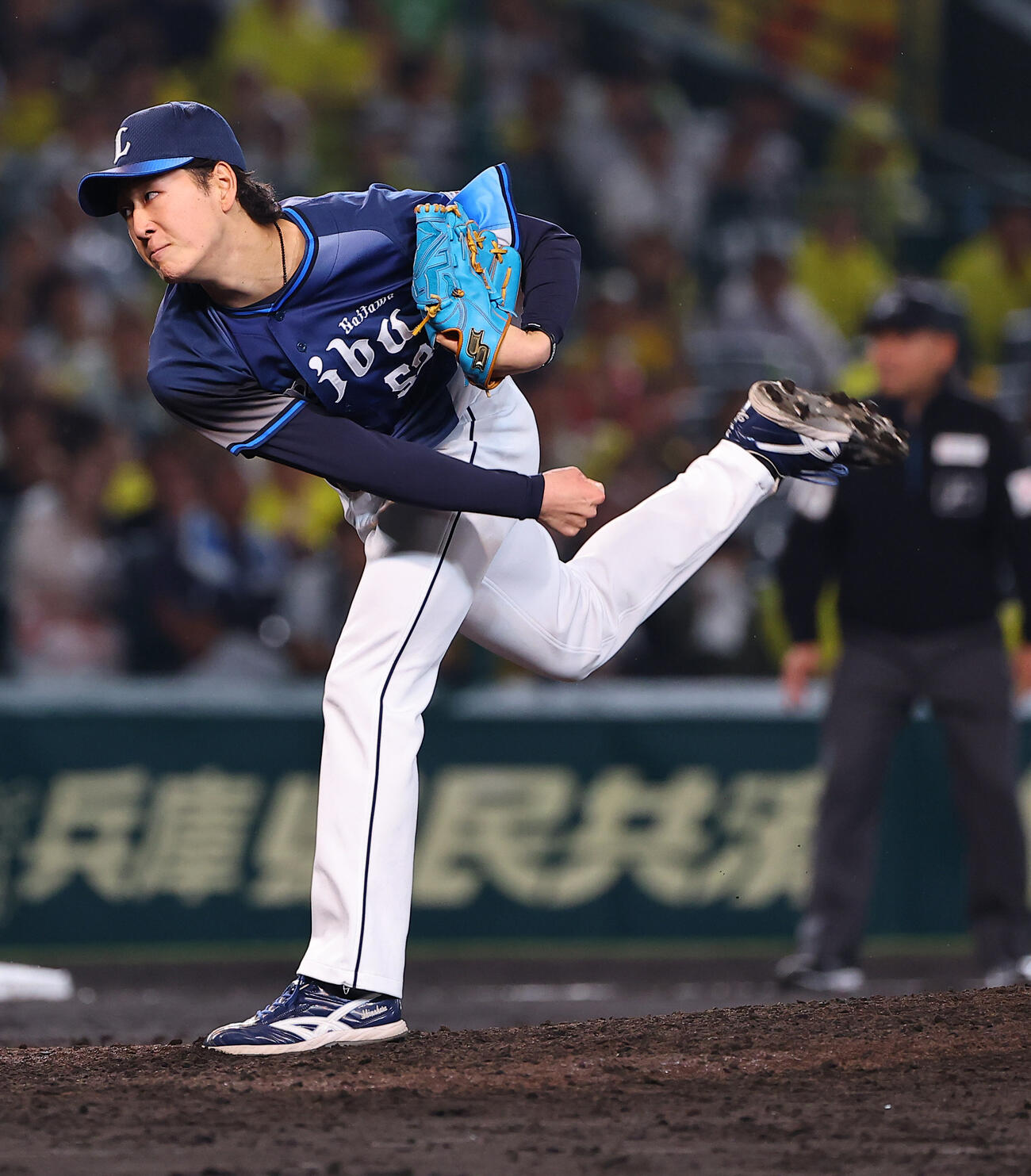 阪神対西武　西武2番手の篠原響（撮影・上田博志）