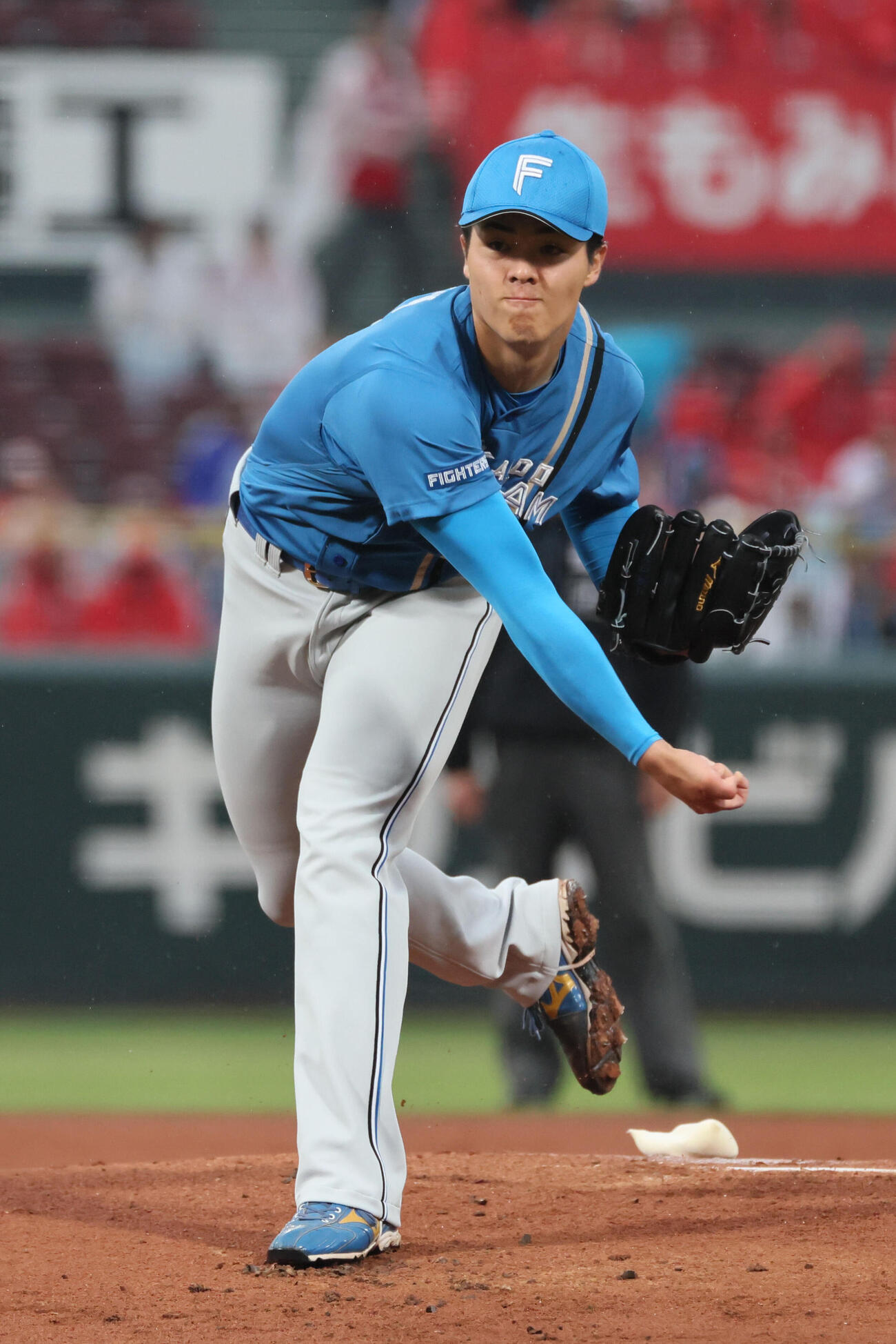 広島対日本ハム　日本ハム先発の柴田獅子（撮影・加藤孝規）