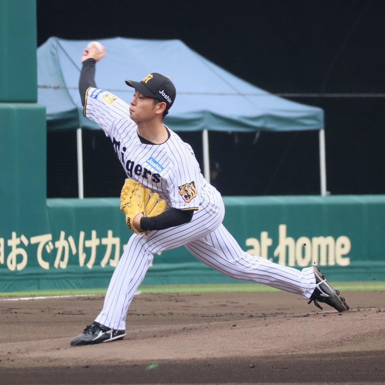 ファーム・リーグ西地区オリックス戦に先発した阪神下村海翔（撮影・村松万里子）