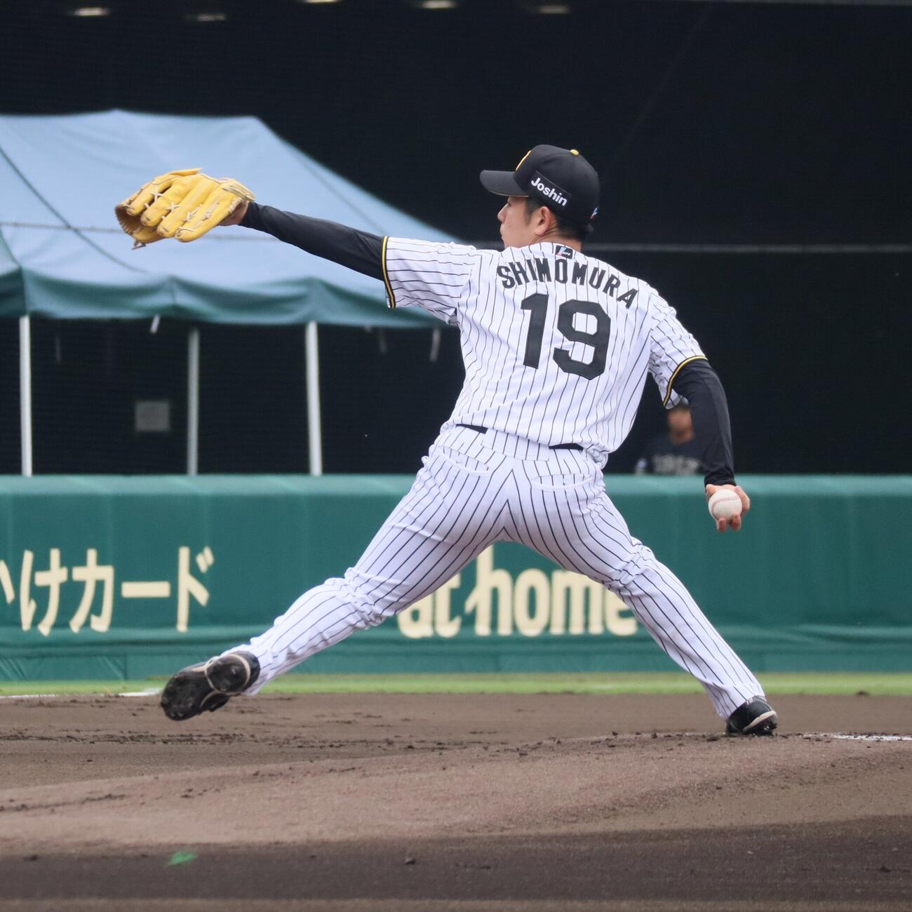 ファーム・リーグ西地区オリックス戦に先発した阪神下村海翔（撮影・村松万里子）