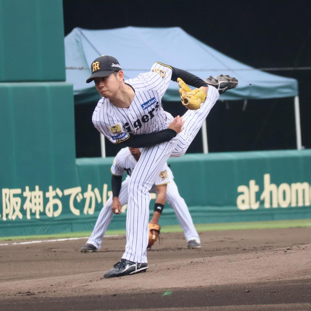 ファーム・リーグ西地区オリックス戦に先発した阪神下村海翔投手（撮影・村松万里子）