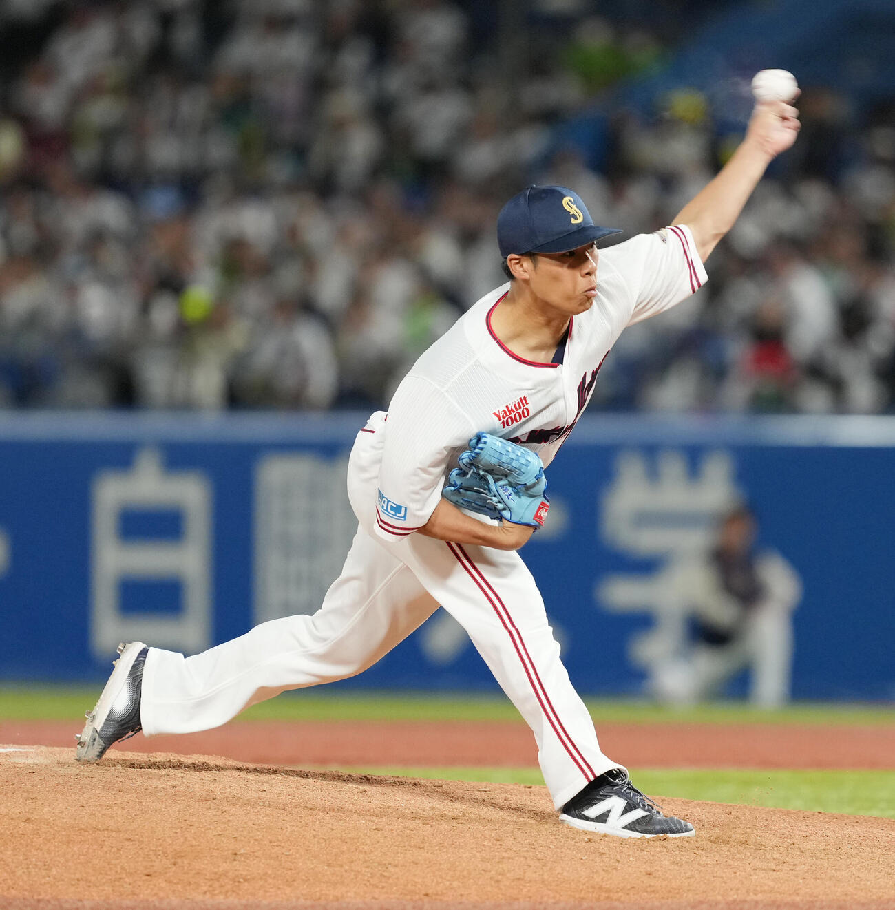 ヤクルト対日本ハム　ヤクルト先発の山野太一（撮影・小沢裕）