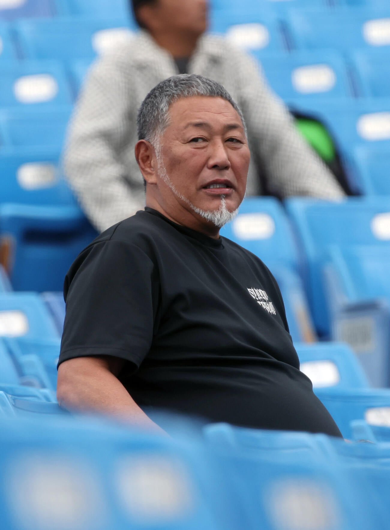 6大学野球　法大対慶大　　スタンドで観戦する清原和博氏（撮影・柴田隆二）（＝2026年6月5日）　