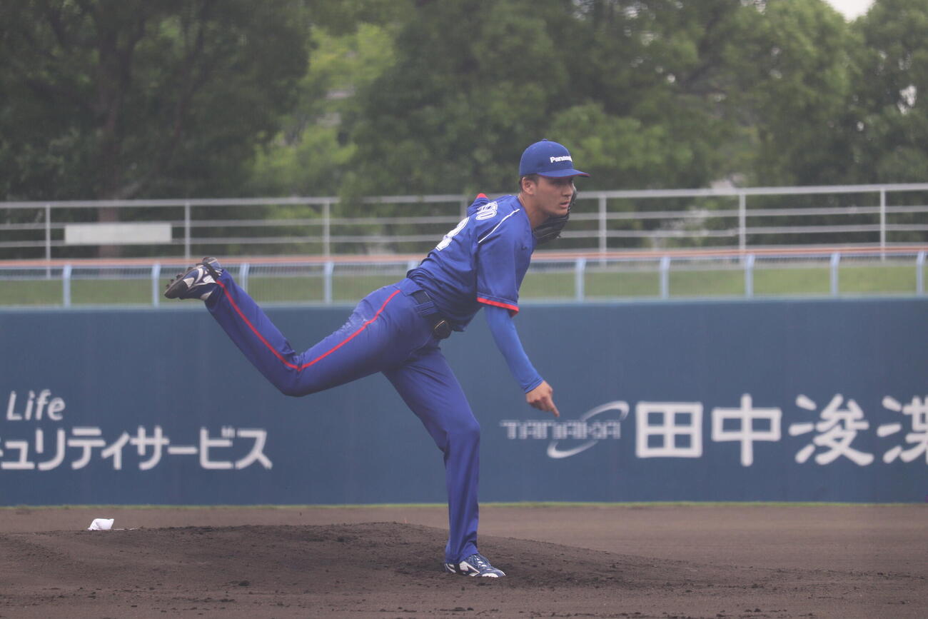 ニチダイ対パナソニック　先発のパナソニック・柿本