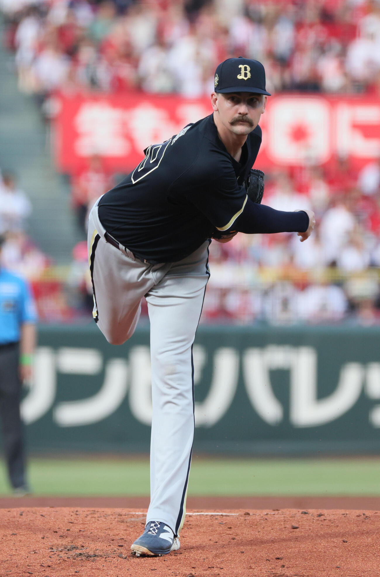 広島対オリックス　オリックス先発のショーン・ジェリー（撮影・加藤孝規）