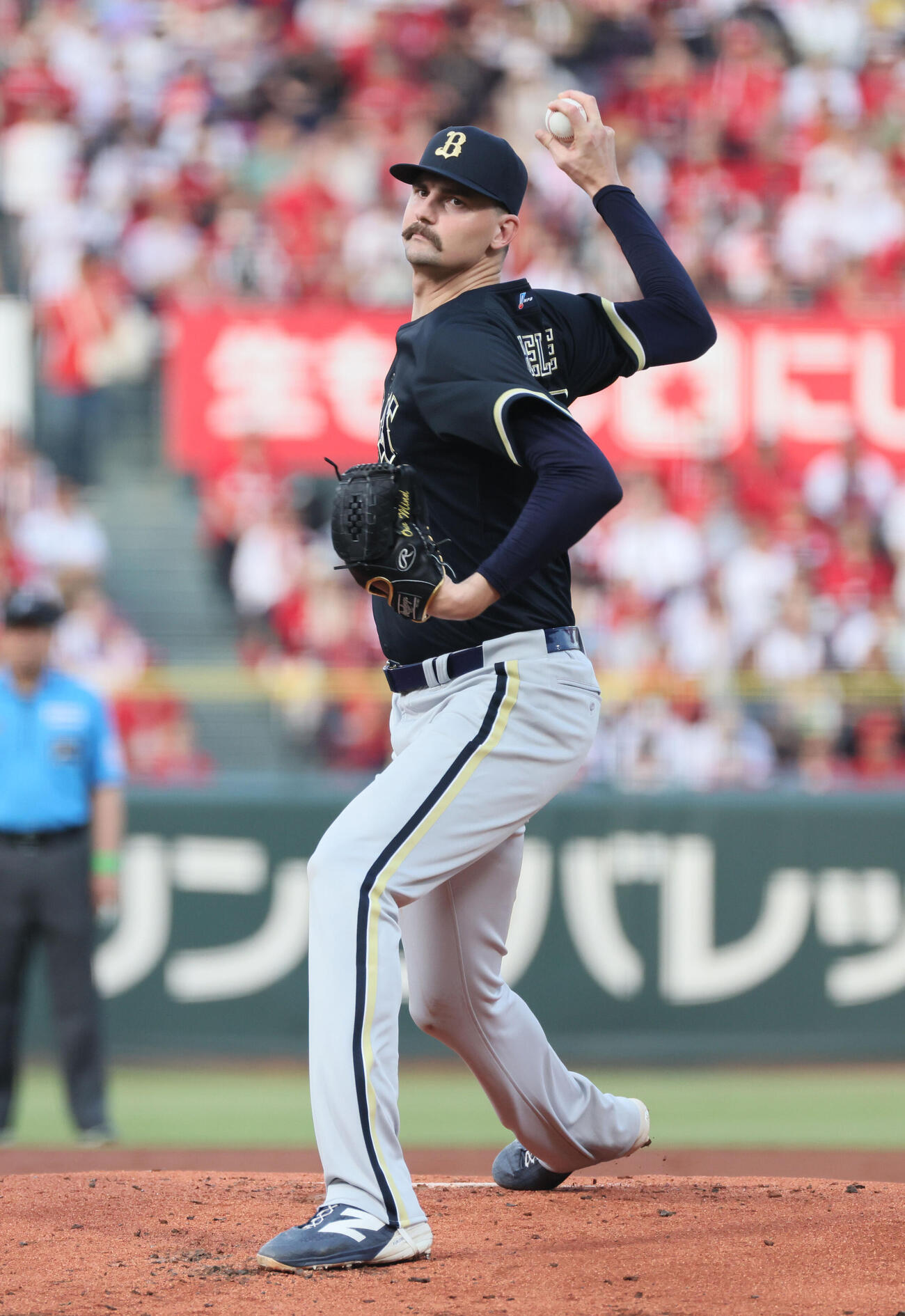 広島対オリックス　オリックス先発のショーン・ジェリー（撮影・加藤孝規）