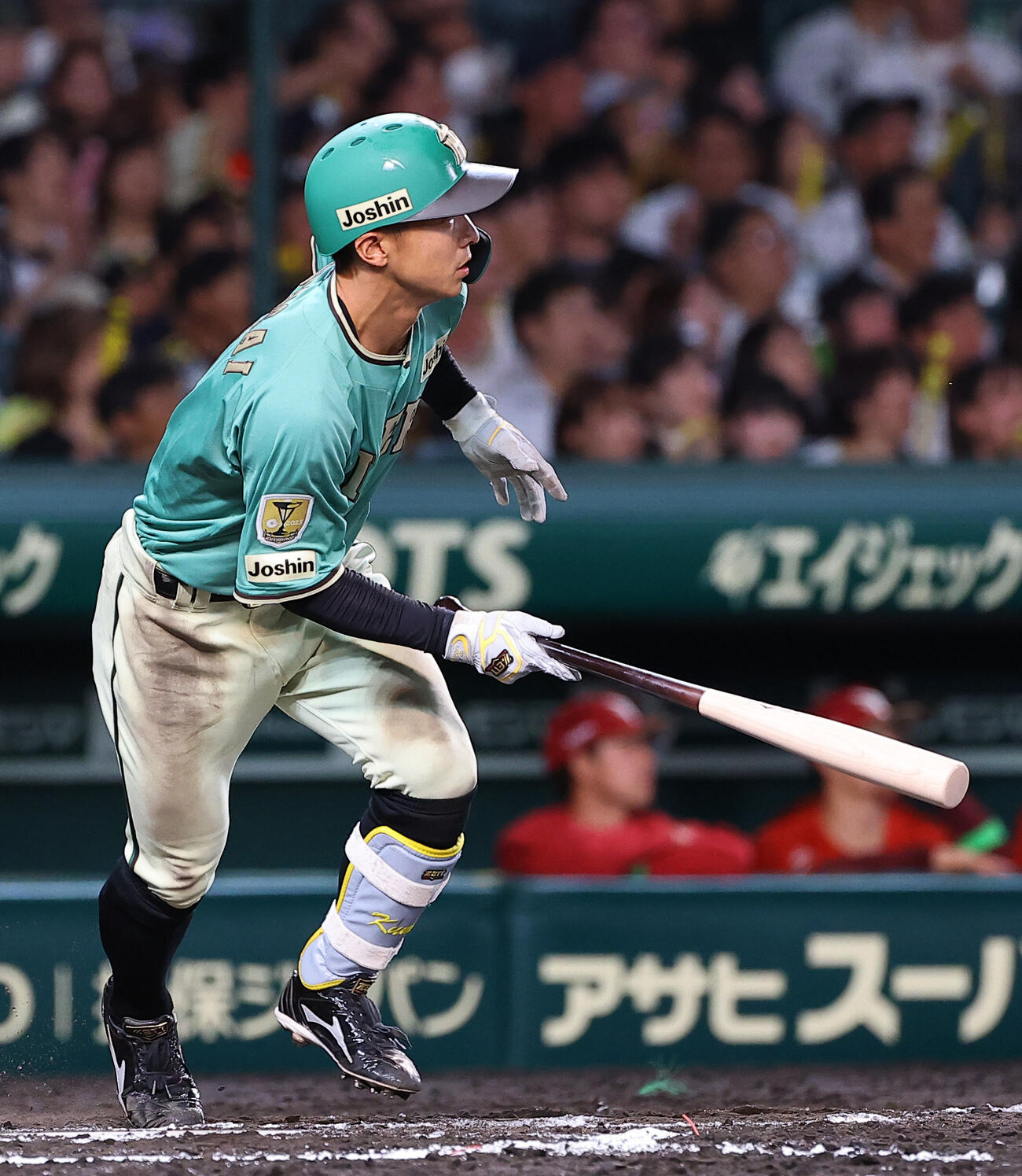 阪神対楽天　7回裏阪神無死満塁、熊谷敬宥は3点適時二塁打を放つ（撮影・上田博志）
