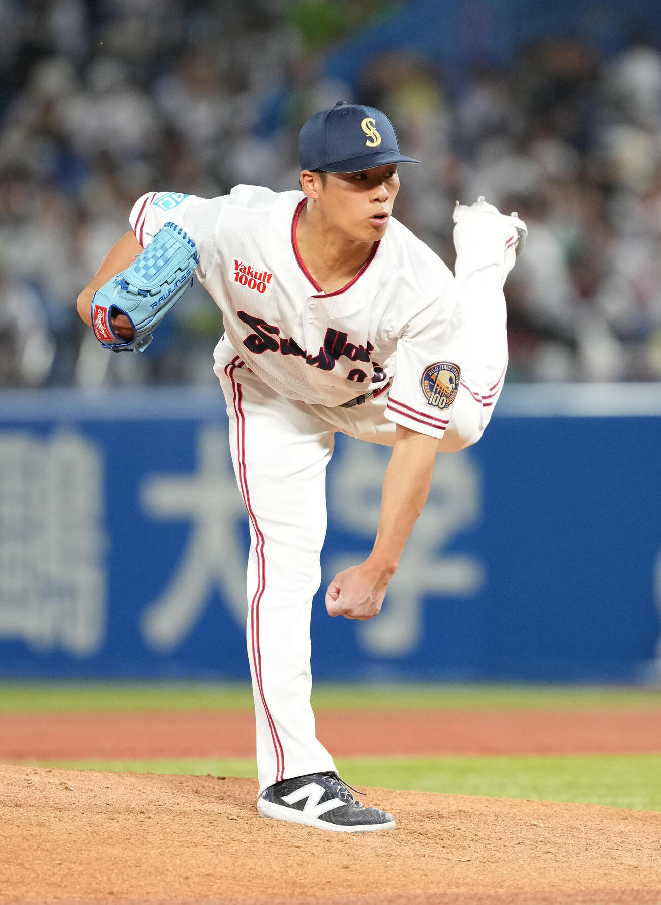 ヤクルト対日本ハム　ヤクルト先発の山野太一（撮影・小沢裕）　